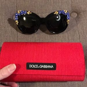Dolce & Gabbana STUNNING blue & gold sunglasses